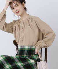 N Natural Beauty Basic/ゴールドボタンスタンドカラーブラウス 《WEB限定商品》/505508163