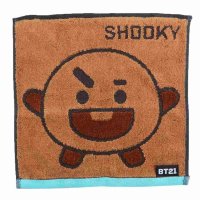 cinemacollection/BT21 LINE FRIENDS キャラクター ミニタオル 制菌 ジャガード ハンカチタオル SHOOKY フェイス 丸眞 プレゼント /505513223