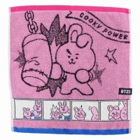 cinemacollection/BT21 LINE FRIENDS キャラクター ハンドタオル 制菌 ジャガード ウォッシュタオル コミックタッチ COOKY 丸眞 プレゼ /505513240