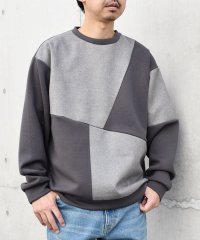 SHIPS any MEN/SHIPS any: ダンボール / フェイク スエード コンビデザイン Tシャツ (ロンT)◇/505517094