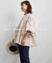 ARGO TOKYO/Puff Sleeve Flear Blouse 23063 パフスリーブフレアブラウス　フレアブラウス　パフスリーブ　ギャザーブラウス　フレアトップス　ブラウ/505517892