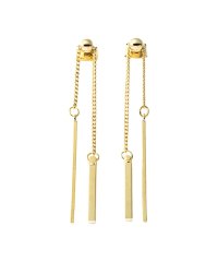 cream dot/クリームドット Cream dot. メタルバー&淡水パールのスライドボールピアス/505518826