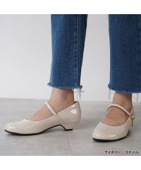 ALETTA/パンプス ストラップ レイン シューズ 防水 ローヒール 黒 痛くない 幅広 走れる ラウンドトゥ 3.5cm 太ソール ぺたんこ 外反母趾 甲高 リクルート /505519351