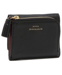 ANYA HINDMARCH/アニヤハインドマーチ 三つ折り財布 ピーピング アイズ コンパクト財布 ブラック レッド レディース ANYA HINDMARCH 5050925159890/505519480