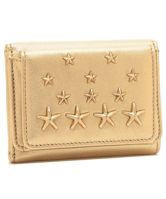 JIMMY CHOO ジミーチュウ 三つ折り財布 ゴールドスタッズ