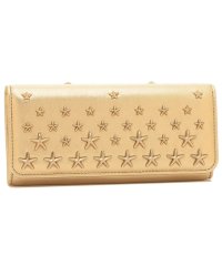 JIMMY CHOO/ジミー チュー JIMMY CHOO 長財布（かぶせ蓋） ニノ スタースタッズ ゴールド レディース JIMMY CHOO NINO AMP GOLD/505519507