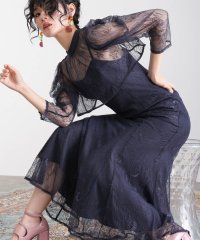 PourVous/プールヴー PourVous ミモレ丈&七分袖フォーマルボレロセレモニー結婚式パーティードレス ワンピース 20代 30代 40代/505240607