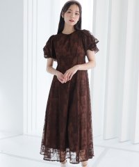 PourVous/プールヴー PourVous 袖あり&ミモレ丈パーティードレスパフスリーブお呼ばれ結婚式フォーマル ワンピース 20代 30代 40代/505459979