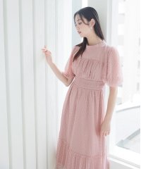 PourVous/プールヴー PourVous ミモレ丈&袖ありフォーマルドットチュールセレモニー結婚式パーティードレス ワンピース 20代 30代 40代/505507655