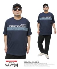 one colors/FIRST DOWN(ファーストダウン) 半袖 Tシャツ メンズ 大きいサイズ ロゴ プリント クルーネック カットソー プリントTシャツ 半袖Tシャツ おおき/505520627