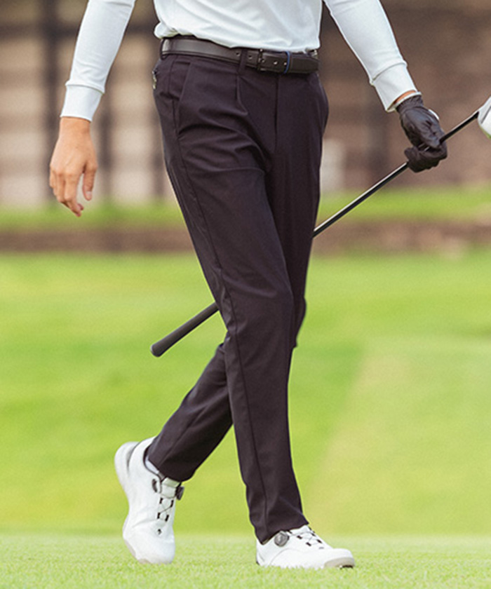 サイズ：82 LANVIN SPORT ランバン スポール  ストレッチパンツ  ブラック系 [240101424937] ゴルフウェア メンズ ストスト ランバン ゴルフパンツ サイズ：82 LANVIN SPORT ランバン