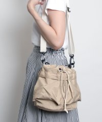 MAISON mou/【recomend selection/セレクト】double pocket drawstring bag ダブルポケット巾着 2way バッグ/505472726