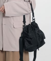 MAISON mou/【recomend selection/セレクト】double pocket drawstring bag ダブルポケット巾着 2way バッグ/505472726