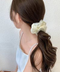 shoppinggo/シュシュ ヘアゴム ヘアアレンジ 韓国 サテンフリル 髪留め 髪飾り パーティー 二次会 お呼ばれ 結婚式 レディース ヘアアクセ 花柄/505571277