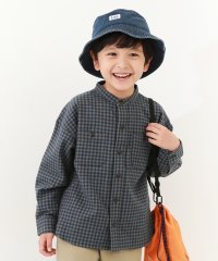 devirock/バンドカラー ネルシャツ 子供服 キッズ 男の子 トップス シャツ ブラウス 前開き 綿100% ノーカラー/505527825