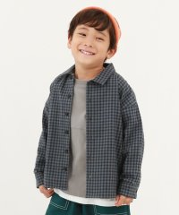 devirock/長袖ネルシャツ 子供服 キッズ 男の子 女の子 トップス シャツ ブラウス 前開き 綿100% ボックスシルエット/505527840