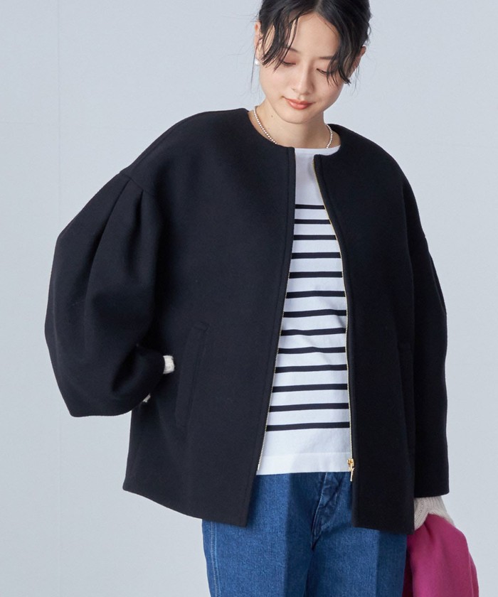 セール】Bellandi SUPER130 コクーン ショート コート セール】Bellandi SUPER130 コクーン ショート コート