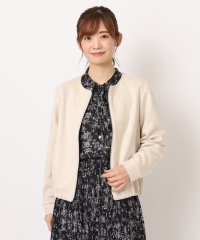  LAURA ASHLEY/【70th記念/洗える】「ロイド」ノーカラースエード調ジャケット/505584146