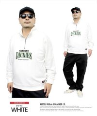 one colors/ジェニュイン ディッキーズ(GENUINE Dickies) ハーフジップ スウェット メンズ 大きいサイズ ロゴ プリント 裏毛 スタンド トレーナー ハーフ/505570930