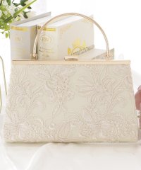 Lace Ladies/レースレディース Lace Ladies フラワー刺繍メタリックハンドバッグ/505573631