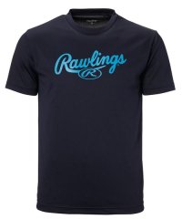 Rawlings/ジュニア スクリプトロゴTシャツ－ネイビー/ライトブルー/505588765
