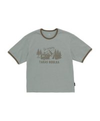 TARAS BOULBA/レディース ヘビーコットン プリントＴシャツ（キャンプ）/505590666