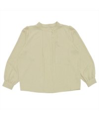 TOKYO SHIRTS/パール付きタックネックブラウス 長袖 ベージュ/505601115