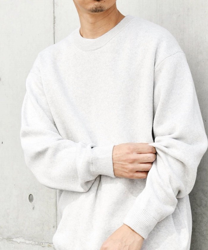 『ユニセックス』コットンカシミヤクルーネックニット／かぐれ（kagure） RECOMMEND】 brand: かぐれ style: 『ユニセックス』コットン