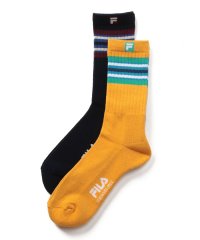 FILA socks Mens/カラーライン リブソックス 2足組 メンズ/505491950