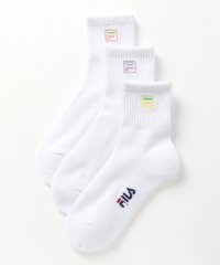 FILA socks Ladies/無地 Fボックスロゴ ショートソックス 3足組　レディース/505491963