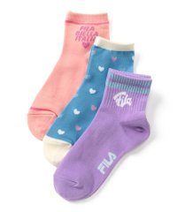 FILA socks Kids/【キッズ】パステルカラー  ロゴ ソックス 3足組 ガールズ/505491979