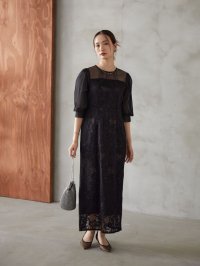 petirobe/プチローブ petirobe ジオメトリックシアースリーブワンピース/505602156