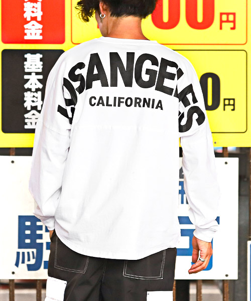 ラグスタイル LUXSTYLE バックロゴ発泡プリントロンT/ロンT