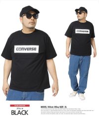 one colors/コンバース(CONVERSE) 半袖 Tシャツ メンズ 大きいサイズ ロゴ プリント ドライ 吸汗速乾 消臭 抗菌 クルーネック カットソー 半袖Tシャツ 黒 /505570954