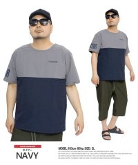 one colors/コンバース(CONVERSE)  半袖 Tシャツ メンズ 大きいサイズ ナイロン 撥水加工 ストレッチ ロゴ プリント バイカラー クルーネック  トップス ブ/505570983