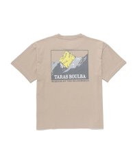 TARAS BOULBA/レディースコットンナイロンプリントポケットTシャツ マウンテン/505621403