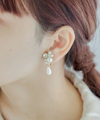 niana/niana ニアナ パーティー イヤリング 両耳 アクセサリー ビジュー パール ドロップ ロング ゴールド シルバー ドレス ジュエリー 結婚式 セレモニー /505622520