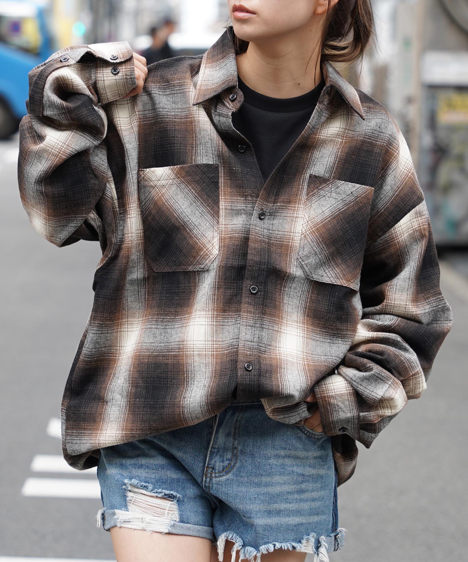 ワンフォークロージング 1111clothing チェックシャツ メンズ ワンフォークロージング 1111clothing チェックシャツ メンズ