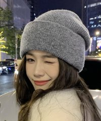 Dewlily/デューリリー Dewlily シンプルニット帽 秋 冬 韓国ファッション 10代 20代 30代 レディース 可愛い シンプル 白 黒 暖かい 防寒 帽子 ショ/505623589