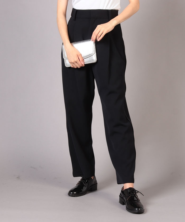 洗える】TICCA /ティッカ リネンワイドタックパンツ（その他