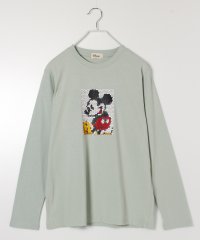 DISNEY/【DISNEY/ディズニー】Mickey Mouse 天竺 プリント/刺繍 長袖Tシャツ/505576256