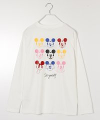 DISNEY/【DISNEY/ディズニー】Mickey Mouse 天竺 プリント/刺繍 長袖Tシャツ/505576256