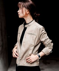 Fashion Letter/ファッションレター Fashion Letter フェイクシングルライダースジャケット/505624182