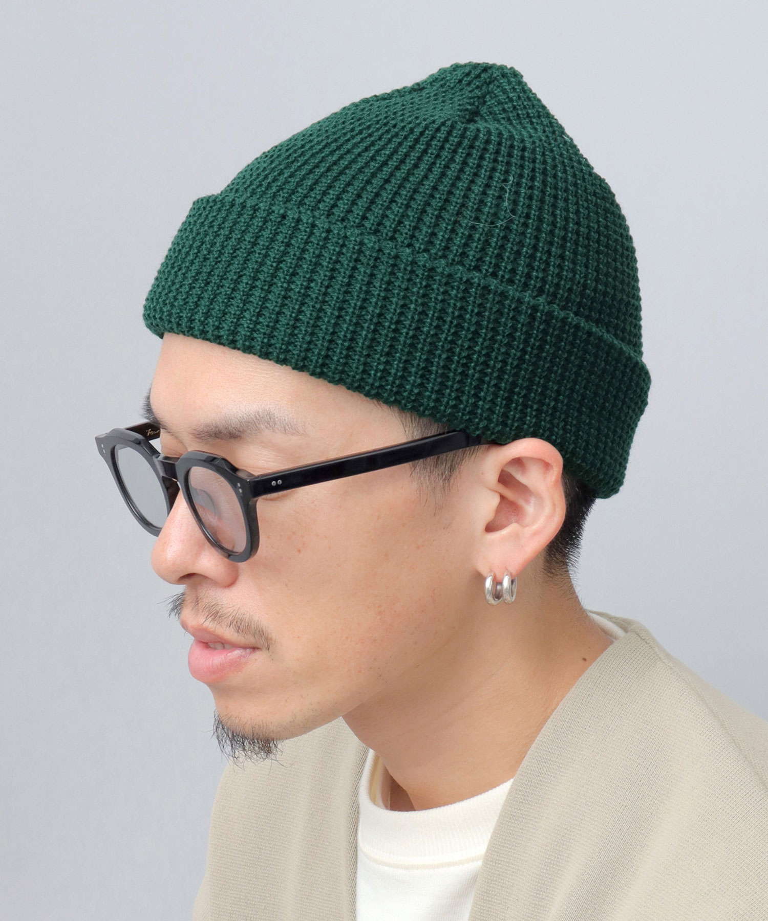 ベーシックエンチ Basiquenti アクリル ワッフル ニットワッチ