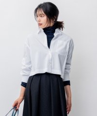 NIJYUSANKU（LARGE SIZE）/【洗える/一部店舗限定】クロップド シャツ/505625871