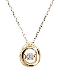 JEWELRY SELECTION/限定数★厳選ダイヤ！K18ゴールド 天然ダイヤモンド 0.03ct ダンシング サークルネックレス K18YG イエローゴールド/505626324