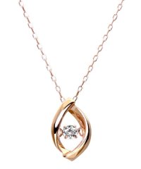 JEWELRY SELECTION/限定数★厳選ダイヤ！K18ゴールド 天然ダイヤモンド 0.03ct ダンシング デザインネックレス K18PG ピンクゴールド/505626326