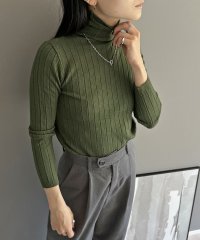 Jewelobe/ジュエローブ Jewelobe ワイドリブタイトタートルニットトップス/505525758