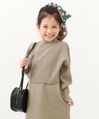 devirock/洗える チクチクしない素肌ニット セーター＆ニットワンピース セットアップ 子供服 キッズ 女の子 長袖ワンピース ワンピース /505615609