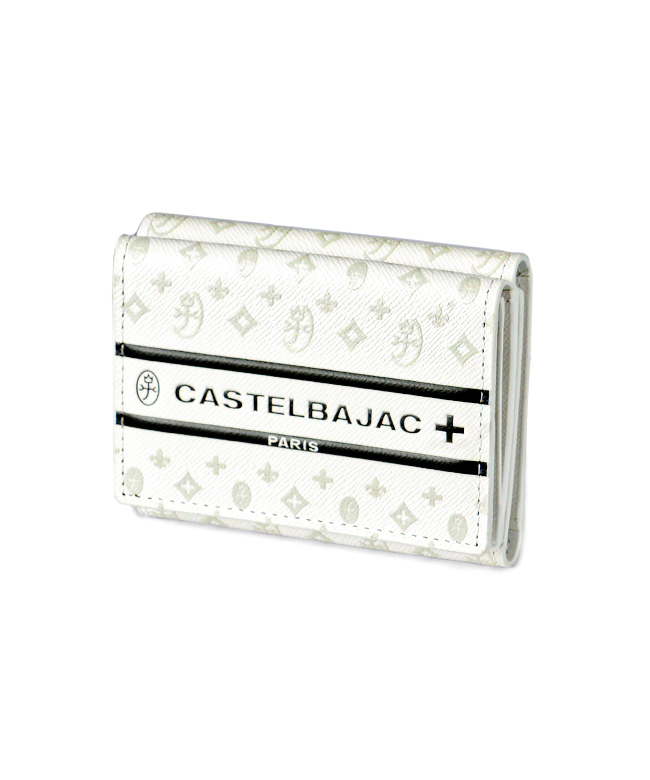 ortensia！CASTELBAJAC 三つ折り財布 ホワイト カステルバジャック CASTELBAJAC カステルバジャック 財布 ミニ